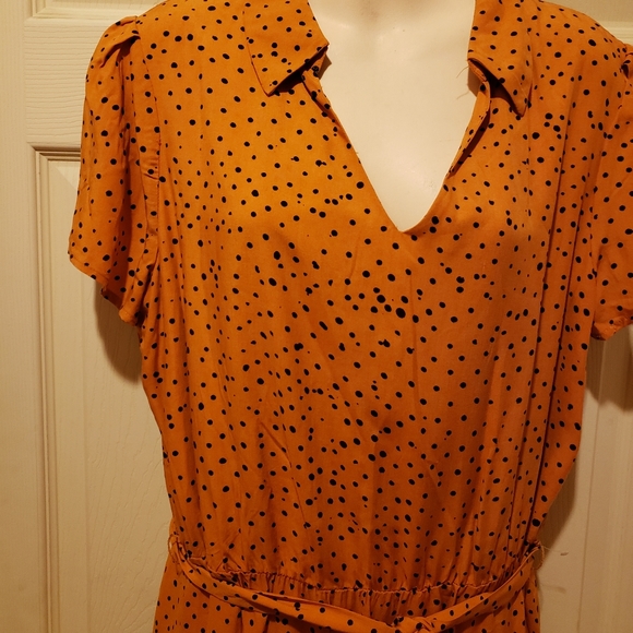 Tahari Burnt Orange Maxi Large Dress - Picture 2 of 6